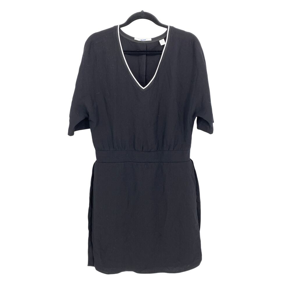 Scotch & Soda Sport Dress Women's Size Medium V-Neck Short Sleeve Black White
